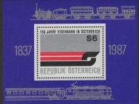 Österreich - Block 009 - postfrisch - 150 Jahre Eisenbahn