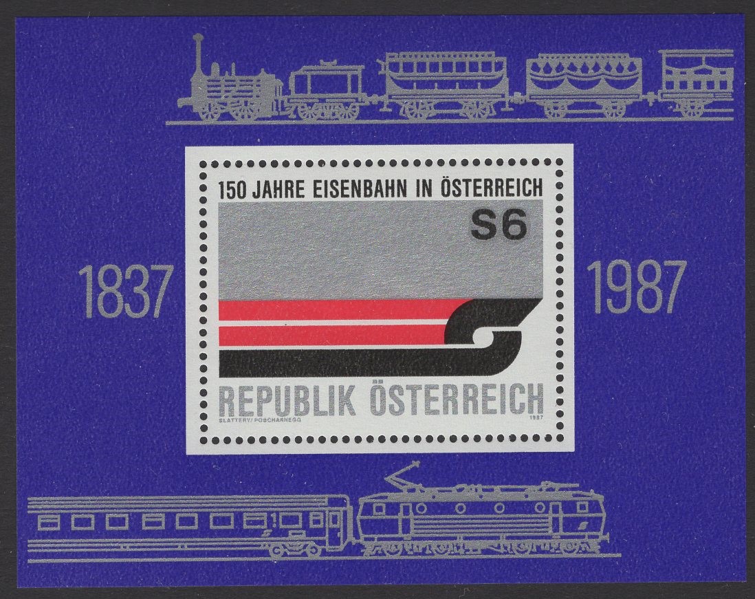 Österreich - Block 009 - postfrisch - 150 Jahre Eisenbahn
