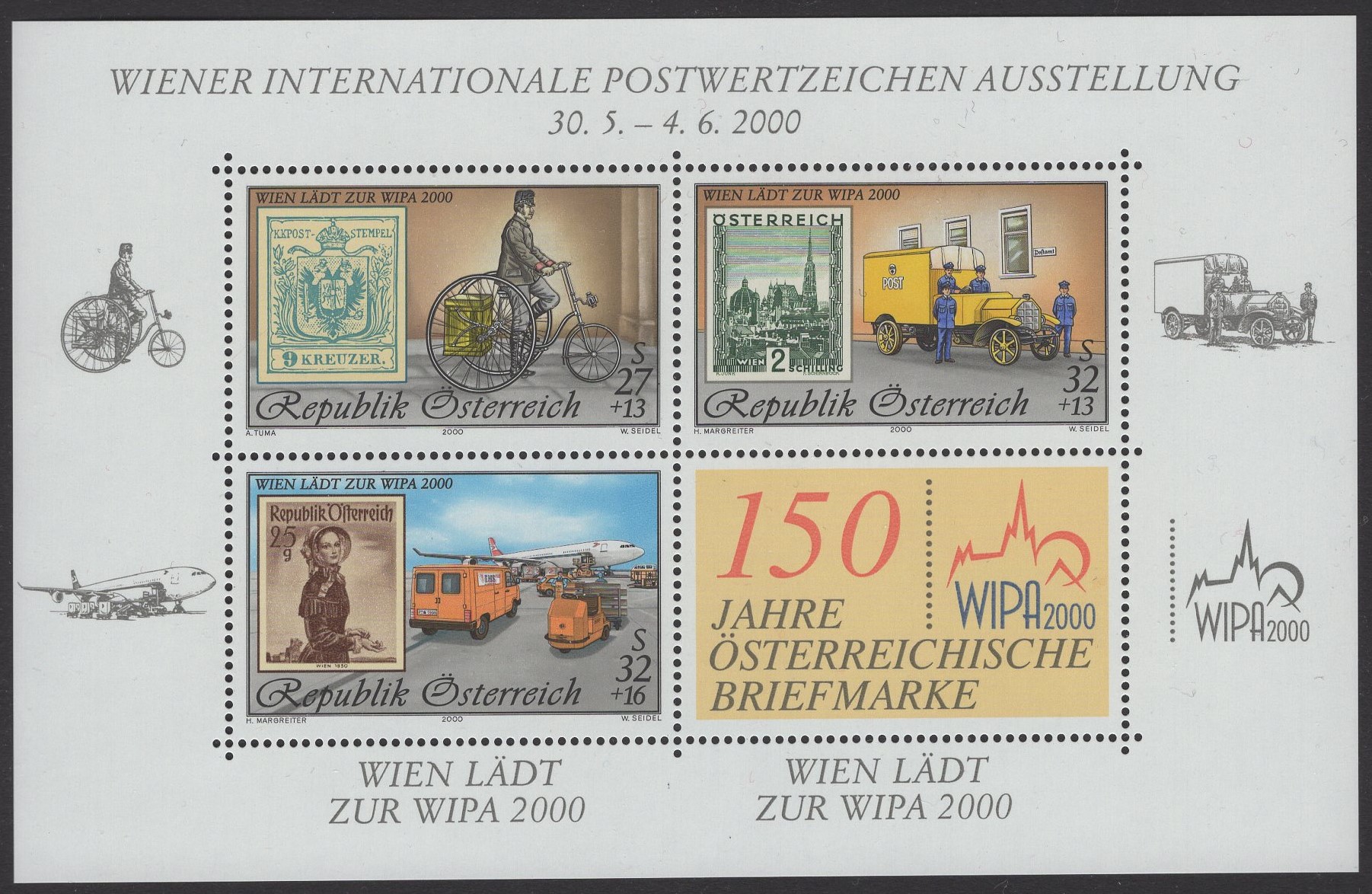 Österreich - Block 014 - postfrisch - WIPA 2000
