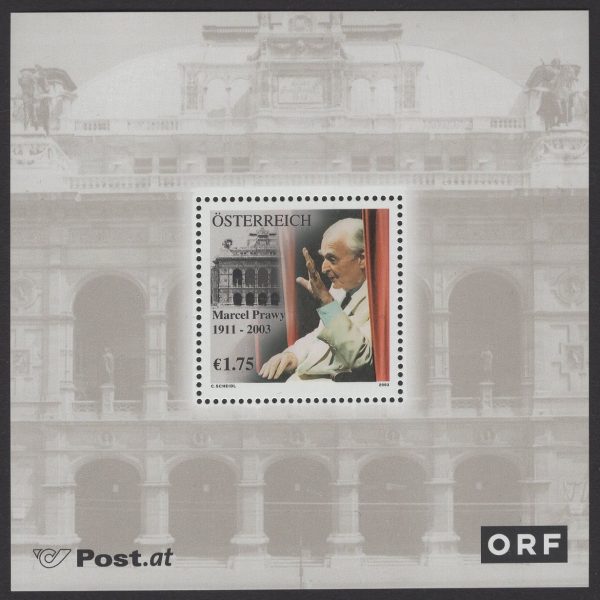 Österreich - Block 019 - postfrisch - Musikschriftsteller Marcel Prawy
