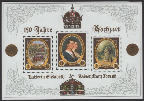 Österreich - Block 023 - postfrisch - 150 Jahrestag Hochzeit