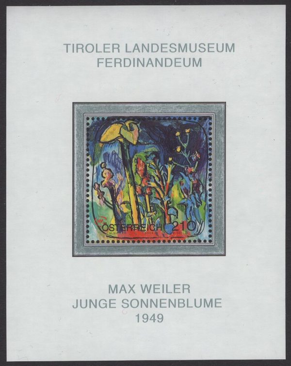 Österreich - Block 026 - postfrisch - Max Weiler Sonnenblume