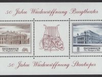 Österreich - Block 030 - postfrisch - 50 Jahrestag Burgtheater