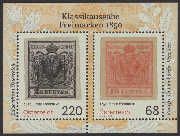 Österreich - Block 089 - postfrisch - Klassikausgabe Freimarken