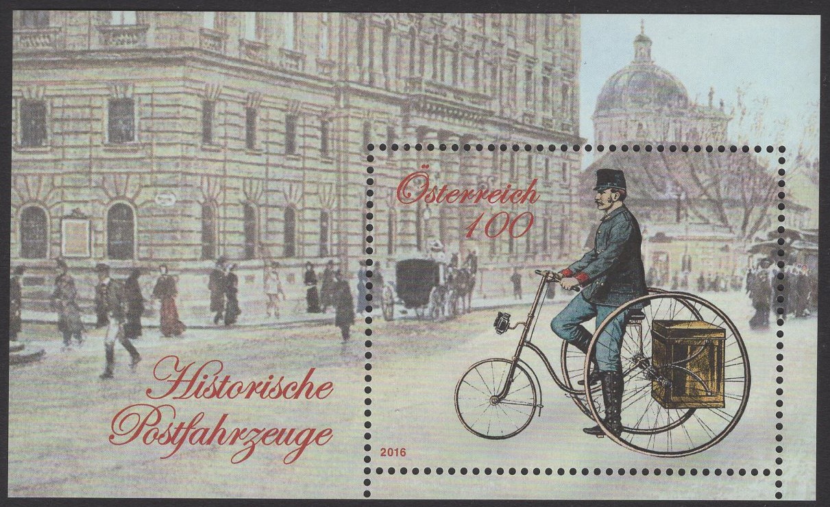 Österreich - Block 090 - postfrisch - Historische Postfahrzeuge