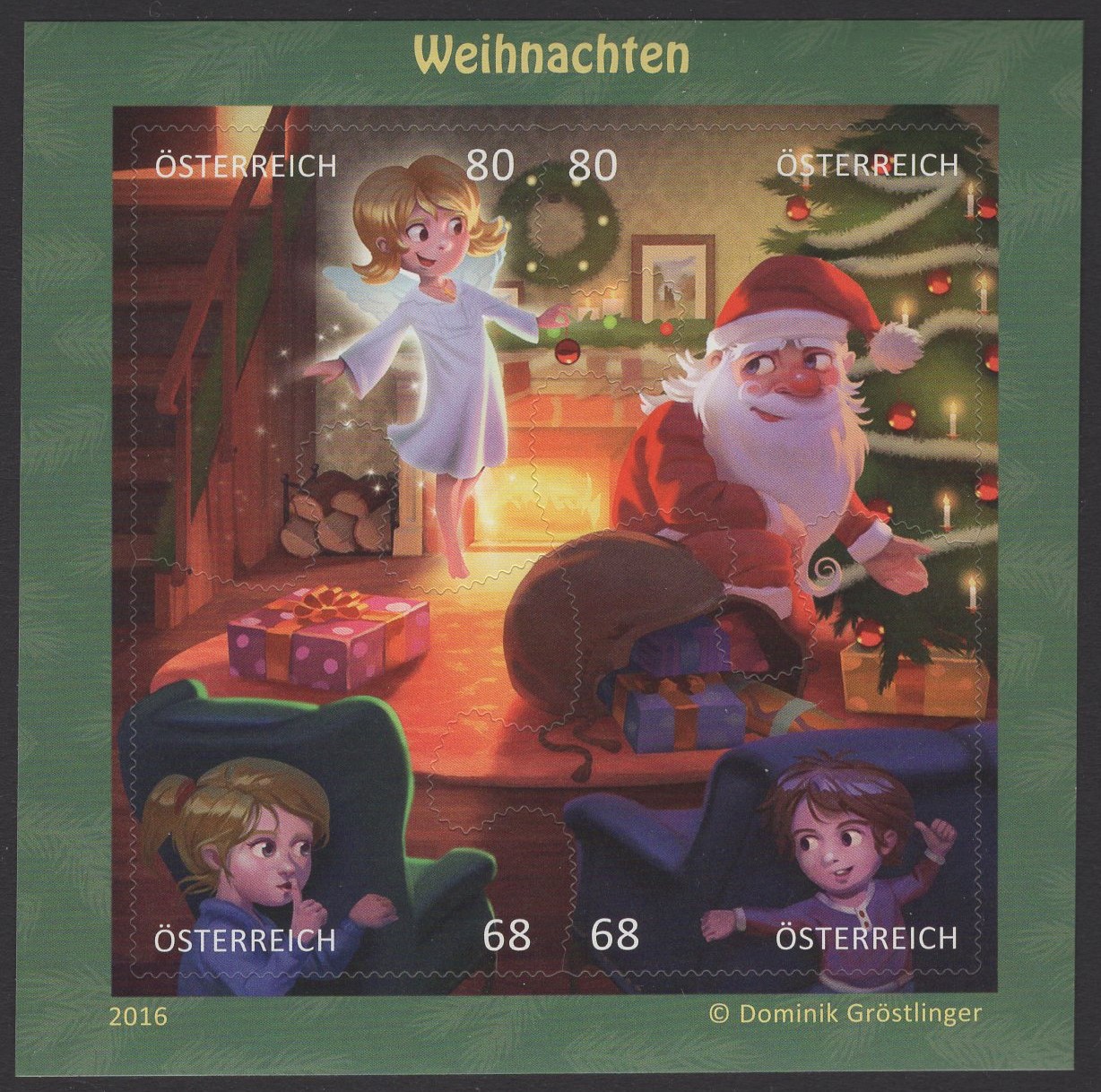 Österreich - Block 092 - postfrisch - Comikmarke Puzzle V Weihnachten