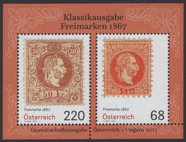Österreich - Block 097 - postfrisch - Klassik Freimarken