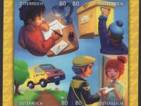 Österreich - Block 103 - postfrisch - Comicmarke Puzzle VVII der Weg des Briefes