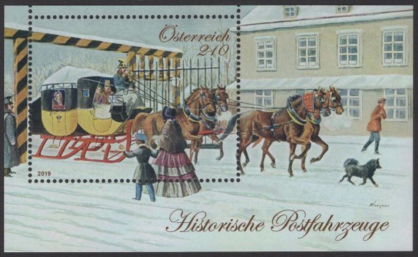 Österreich - Block 107 - postfrisch - Historische Postfahrzeuge