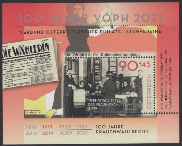 Österreich - Block 108 - postfrisch - 100 Jahre Österr Philatelistenvereine