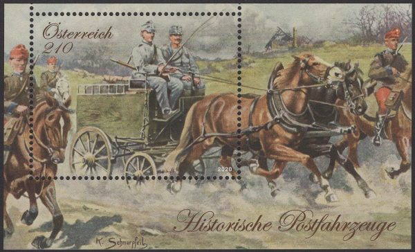 Österreich - Block 117 - postfrisch - Historische Postfahrzeuge
