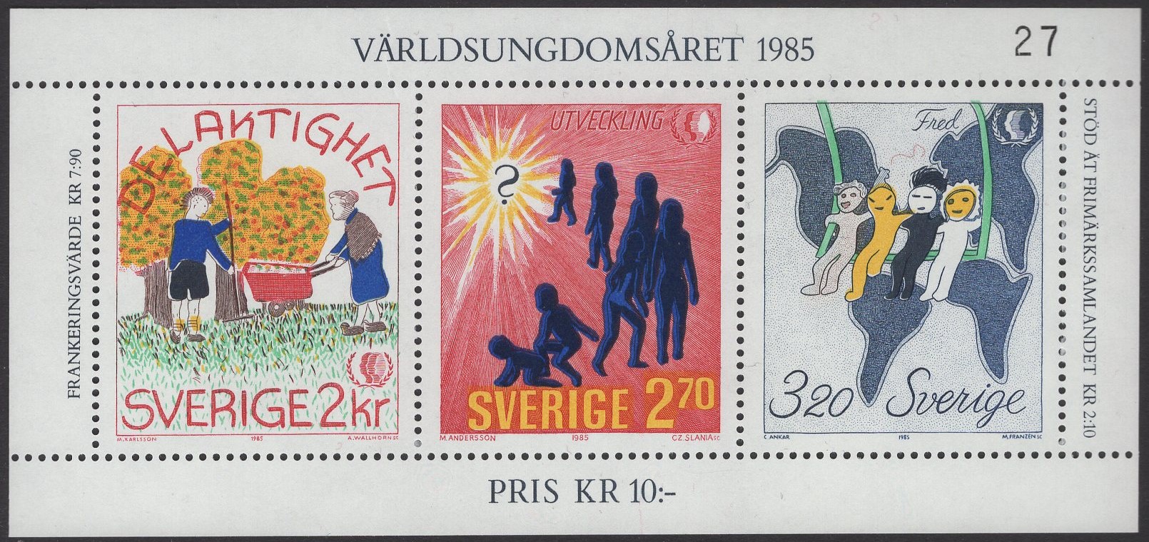 Schweden - postfrisch - Block 13 - Jahr der Jugend 1985