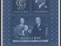 Schweden - postfrisch - Block 44 - 40 Jahre regentschaft König Carl Gustav XVI