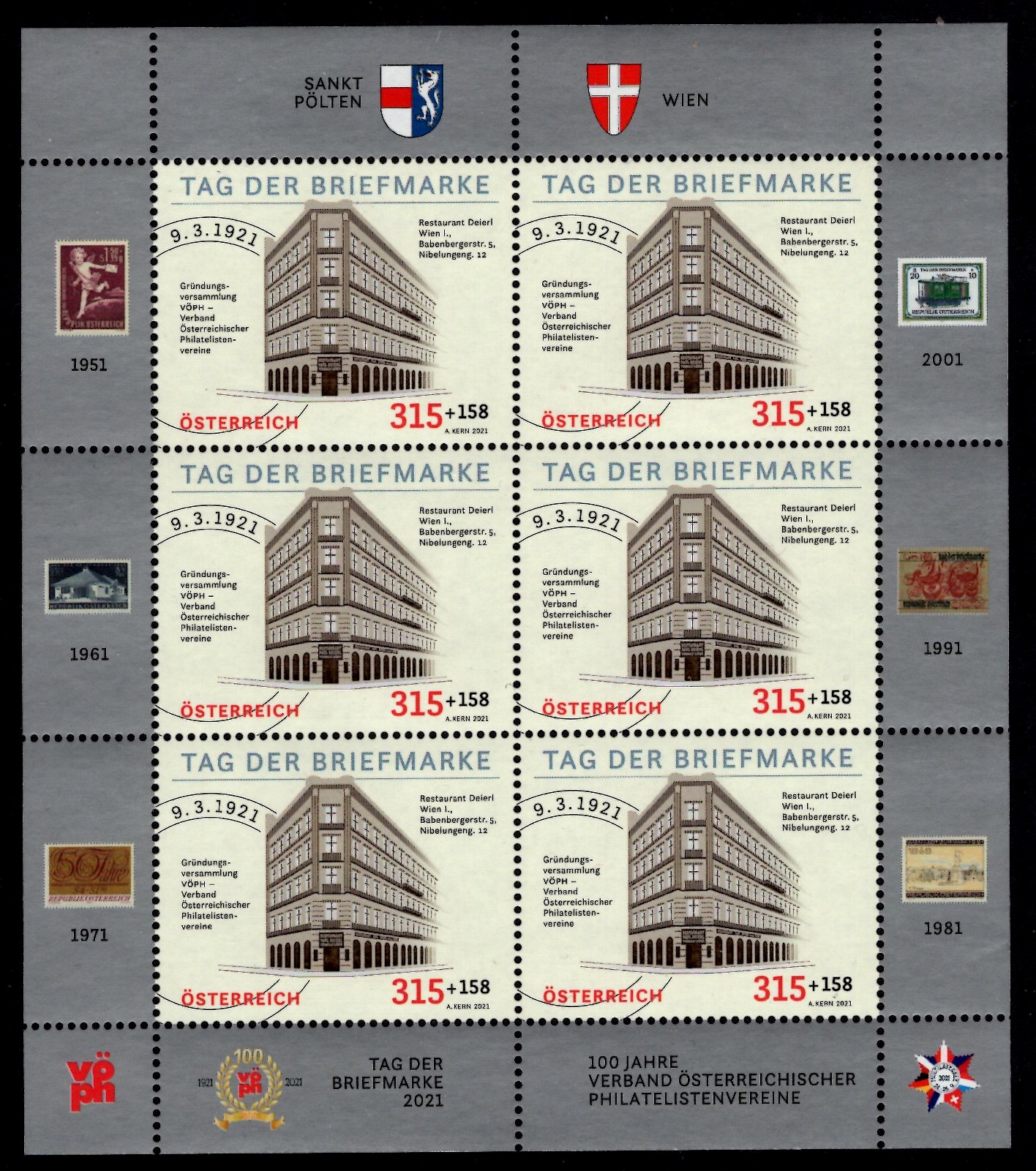 Österreich KLBG Tag der Briefmarke 2021 Michel-Nr. 3607
