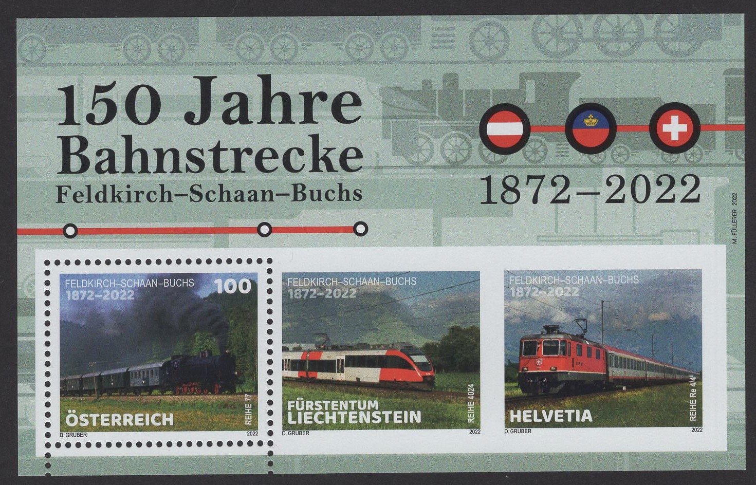 Österreich Block postfrisch 137_150 Jahre Bahnstrecke